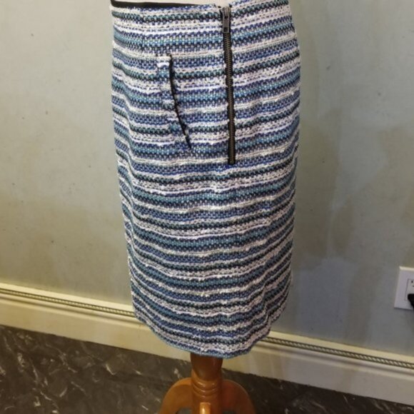 Halogen tweed striped pencil skirt pockets size 4 (S6) - Picture 7 of 7